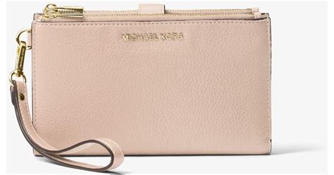 large leather smartphone wristlet michael kors soft pink|Michael Kors pink handbags.